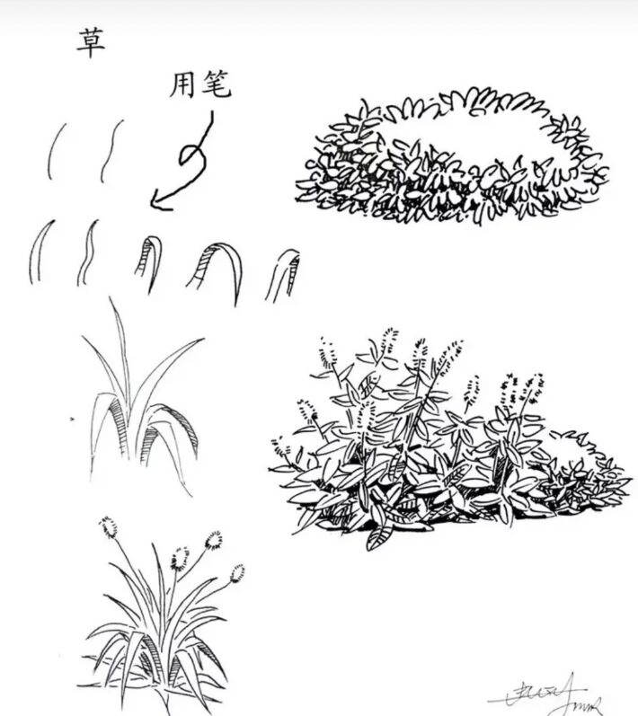 速写风景初学者入门教程炭笔,6-12岁儿童风景速写课程入门网课