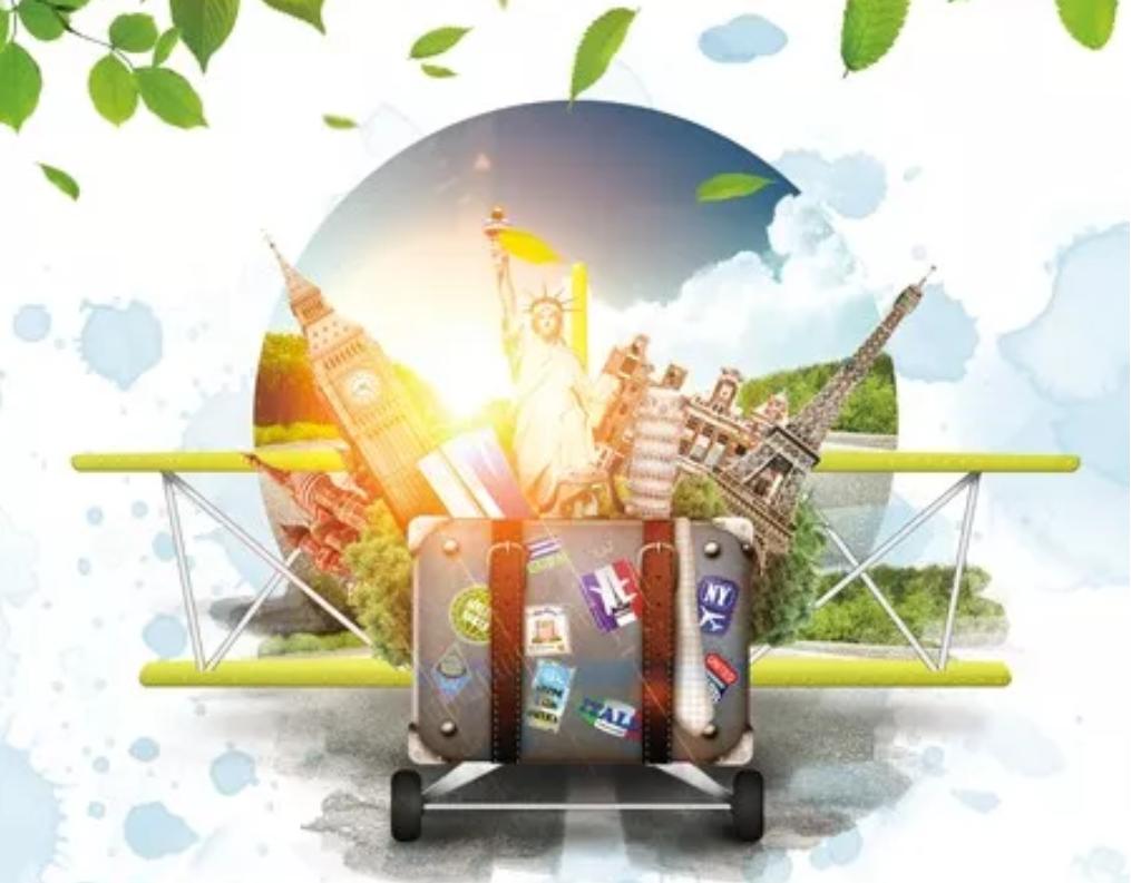 风景海报素材库,旅行团海报ps素材