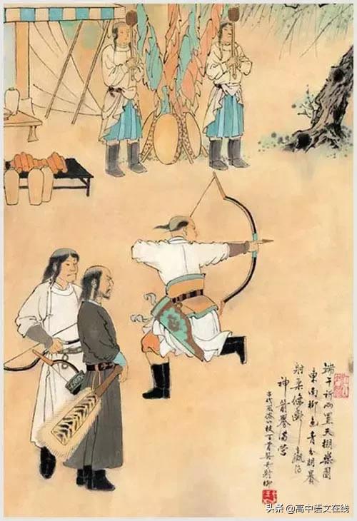 100首诗词图片,100首诗词100张风俗图太美了