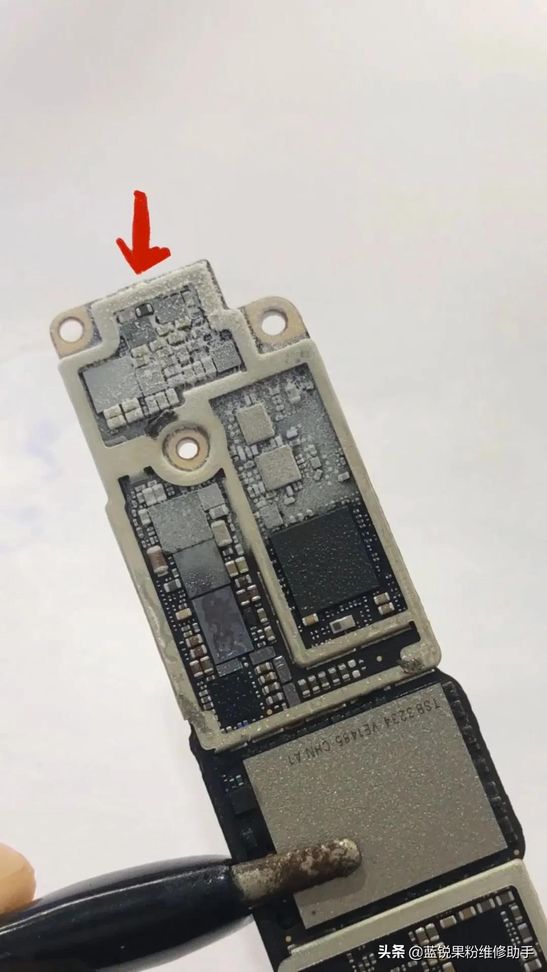 iphone8开机1.8v供电短路,iphone8plus供电接地不开机