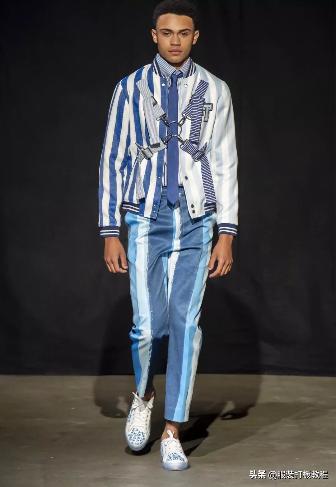 拼接设计潮流套装,拼接服装系列款式图大全