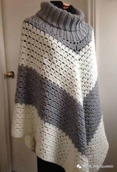 斗篷披肩钩花图样,针织披肩花样图片大全