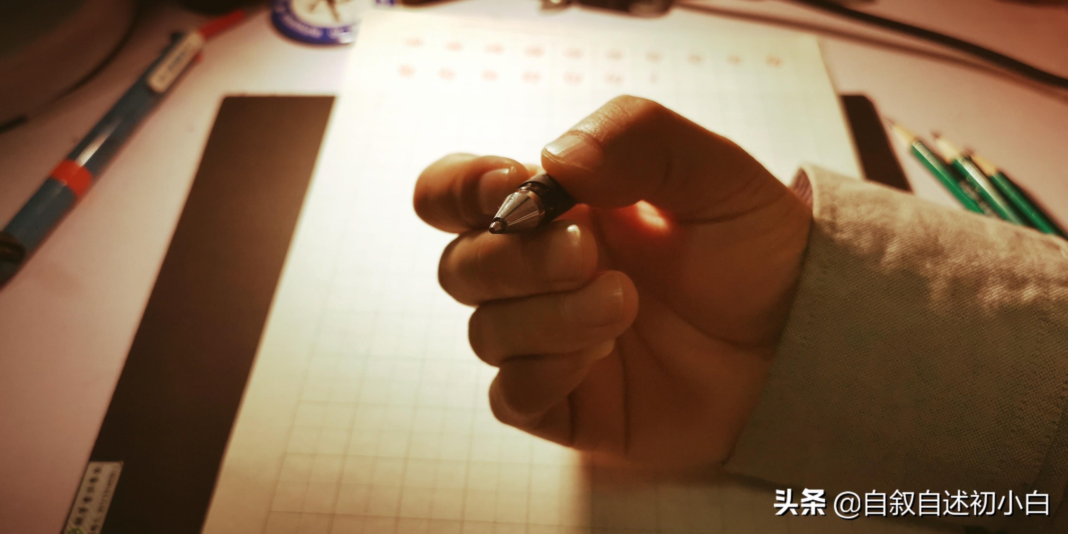 练字握笔技巧入门基础,坐姿握笔控笔练习