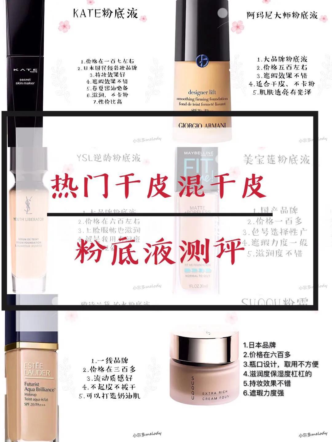 热门粉底液真实测评,踩雷粉底液