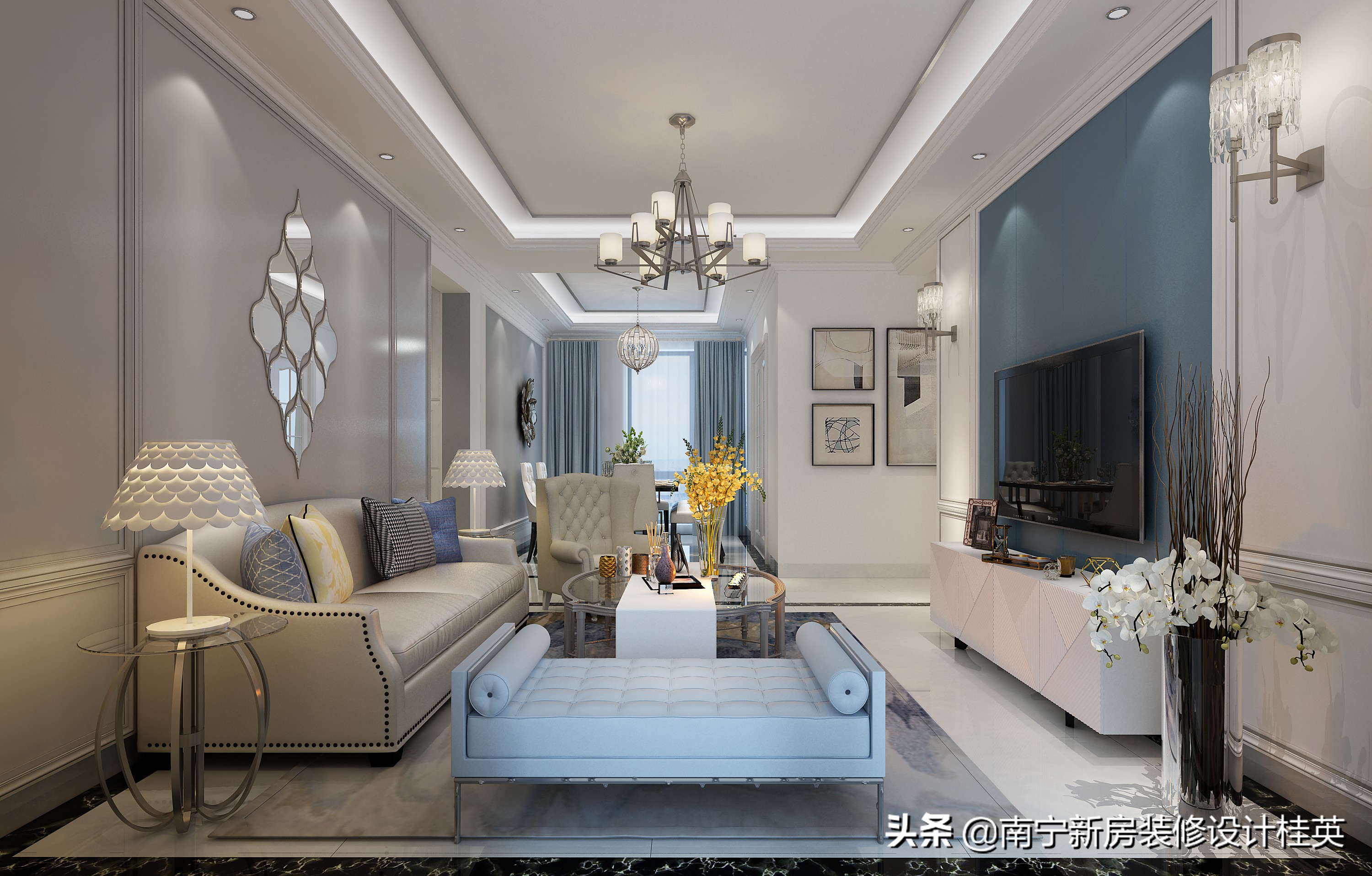 荣和悦澜山户型装修,荣和澜山府127装修效果图