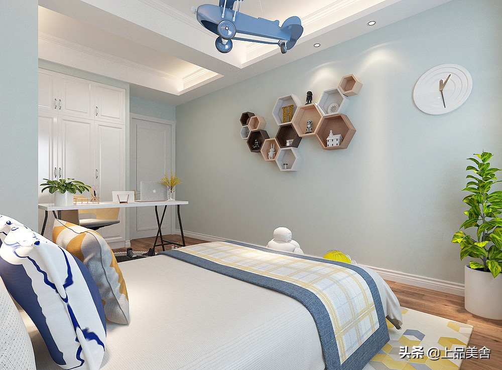 书房衣柜书柜一体式设计,书房设计书桌书柜床一体