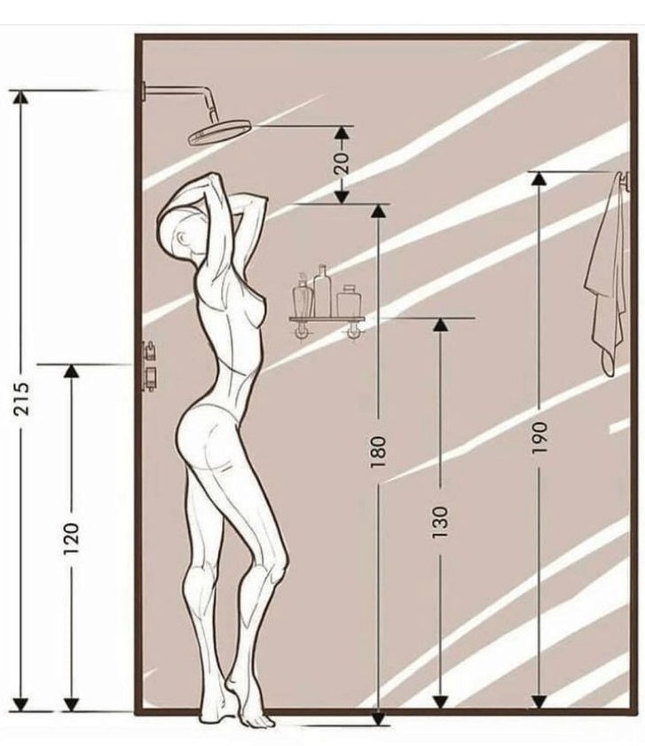 带卫生间卧室尺寸标准及图例,卫生间水电安装尺寸图