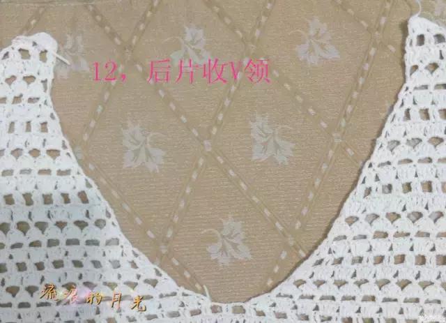 钩针编织女士连衣裙视频图解过程,郁金香钩针连衣裙图案图解