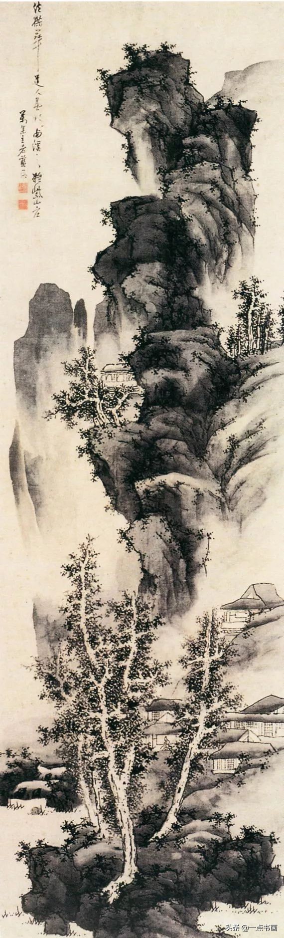 明画家蓝瑛溪山幽居图,明蓝瑛山水画全集