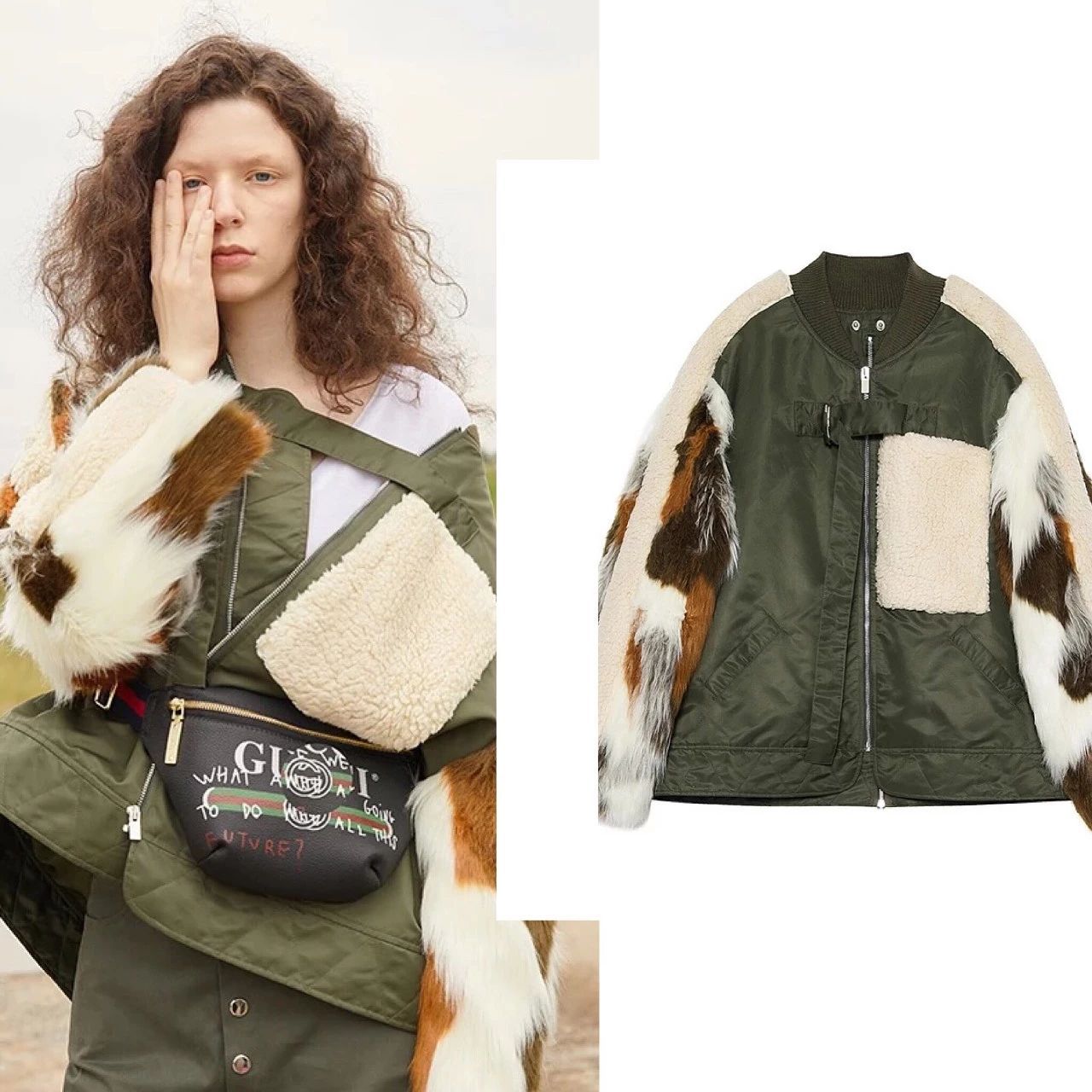 150斤面包服显瘦,面包服加直筒裤