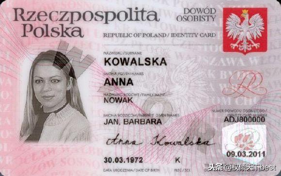 各个国家的身份证是什么样的,世界各个国家的身份证