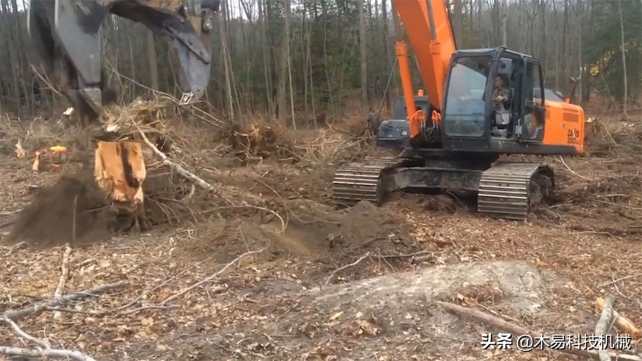 发明树桩拉拔机视频,德国最牛逼的树桩拉拔机