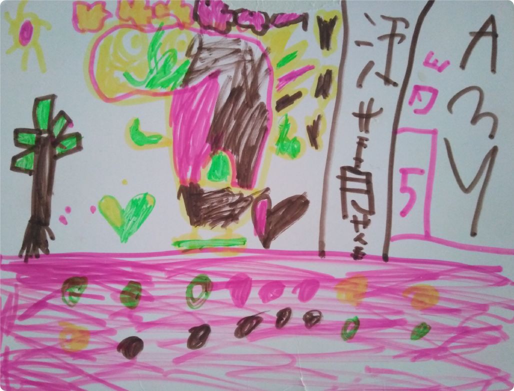 孩子们的简单绘画,6-12岁儿童绘画作品简单星球