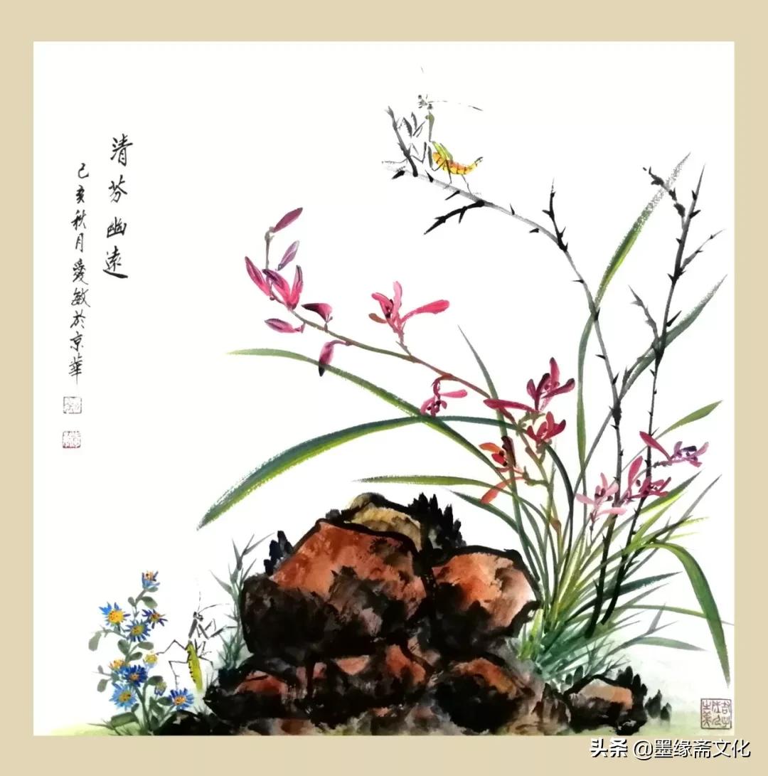 刘忠陵兰花作品欣赏,写实画兰草作品欣赏