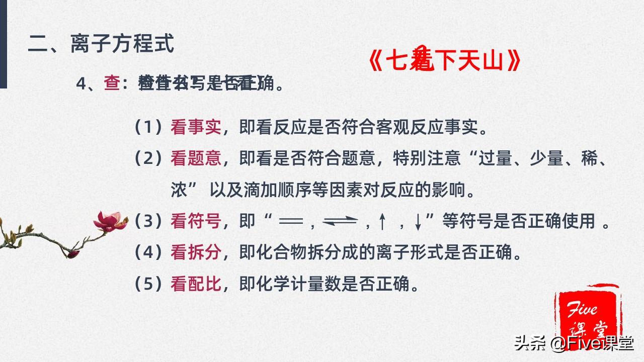 高中化学易错点之离子方程式,高中化学必记离子反应