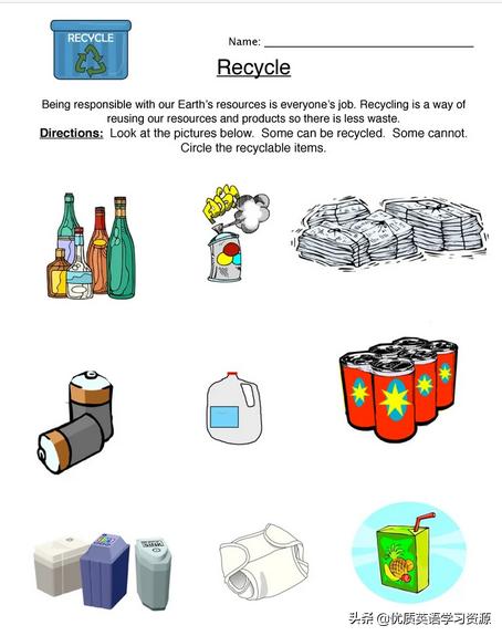 英语垃圾分类单词大全,有关垃圾分类的英语词汇