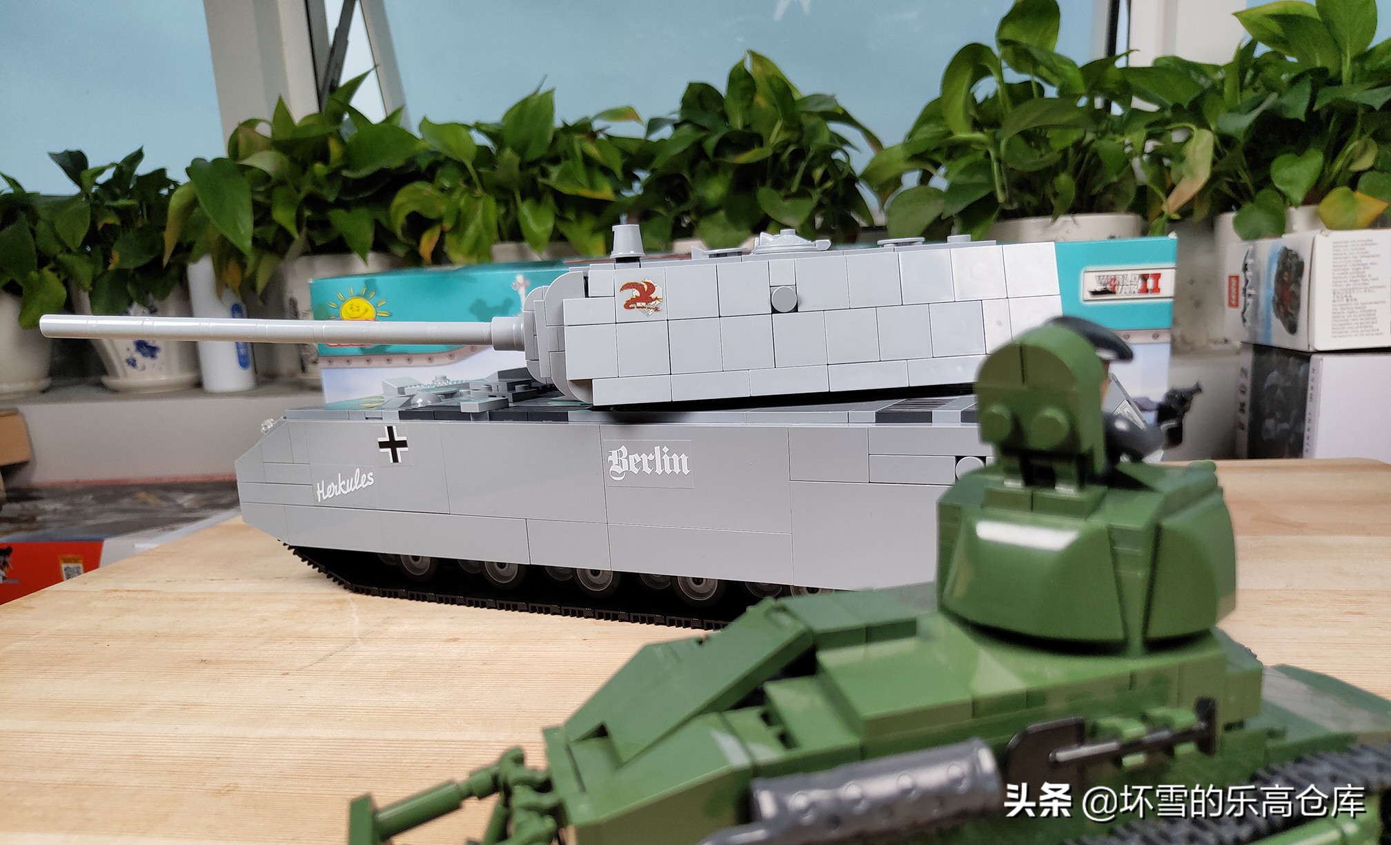 cobi积木英国超重型坦克拼装过程,cobi鼠式积木坦克