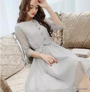 简约大气雪纺连衣裙,高端大气雪纺连衣裙