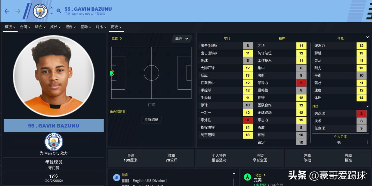 fm2020足球经理,fm2018里最强的门将谁