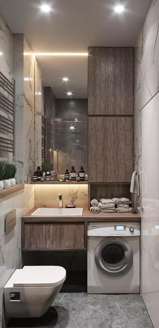 1.5x2.3米卫生间放洗衣机干湿分离,卫生间太小洗衣机怎么放置更合理