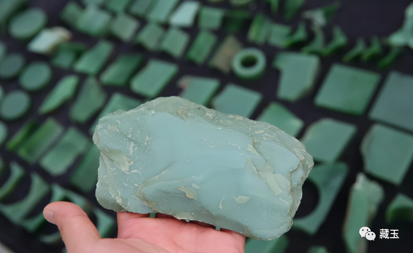 和田玉七种籽料,白玉三色和田玉