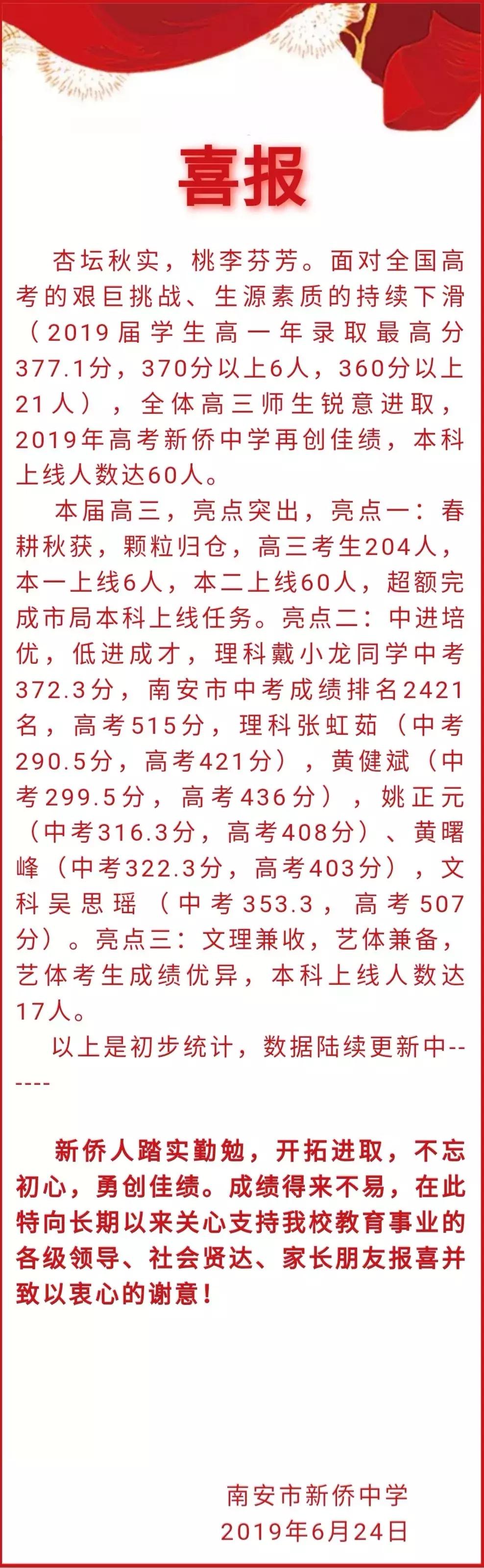 南安喜报,喜报南安