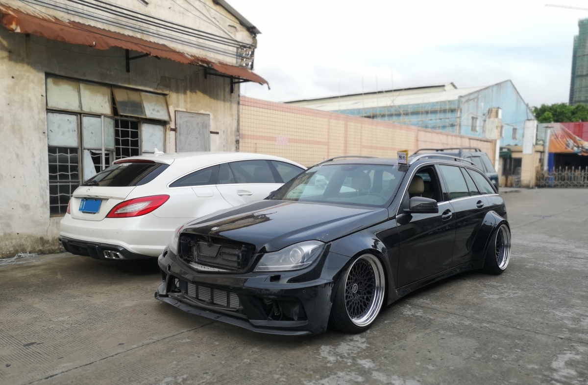 改装奔驰c200旅行版,奔驰c200改装四近四远