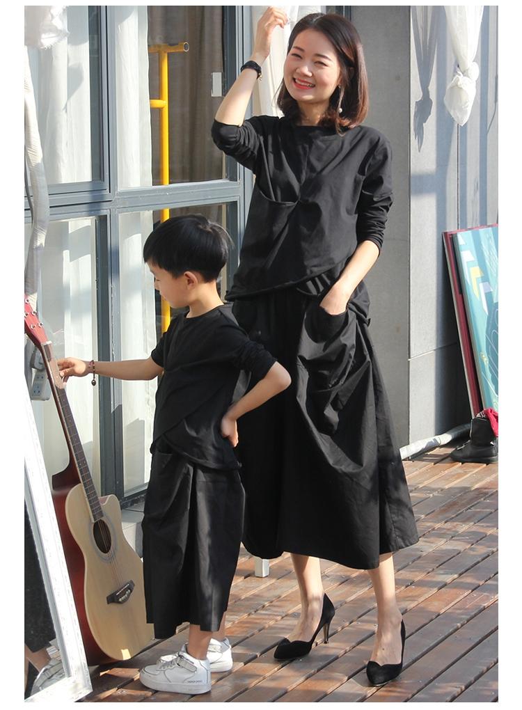 流行穿搭亲子装,小个子胖妈妈汉服亲子装