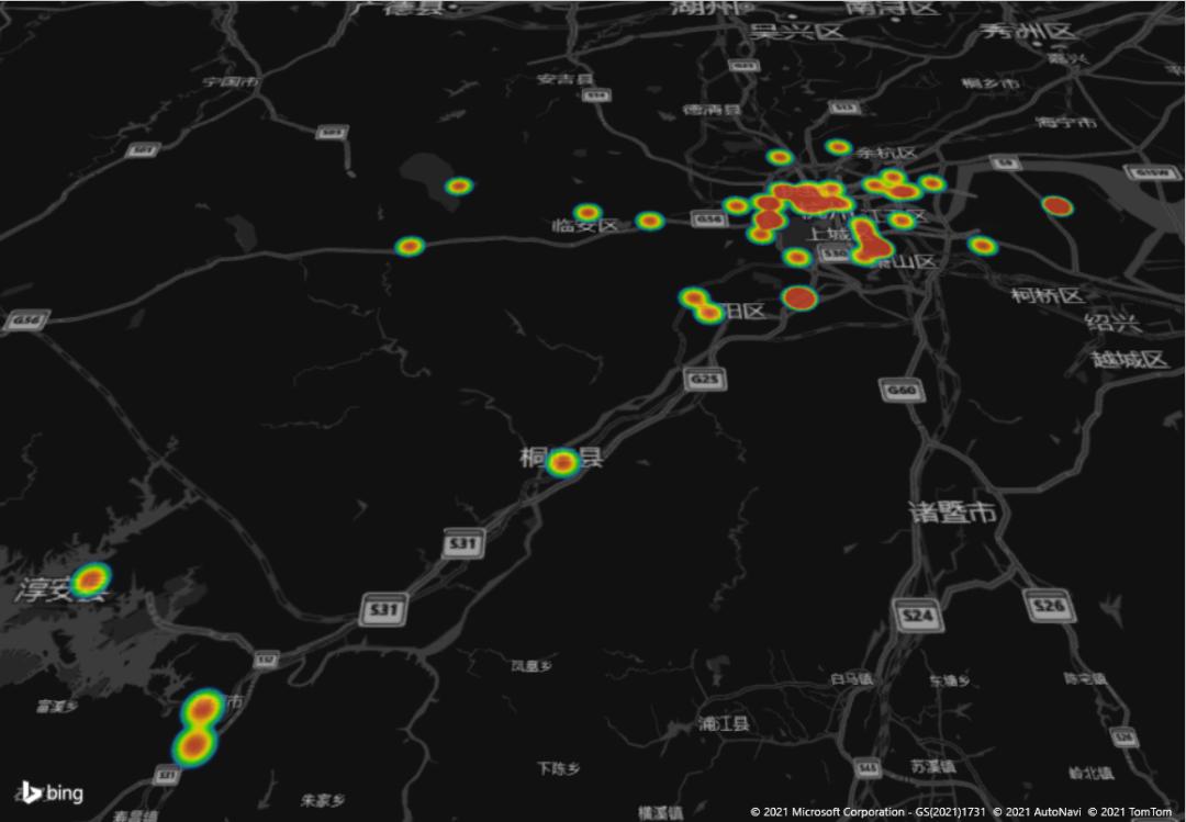 快递热力图,您的快递发到了哪里
