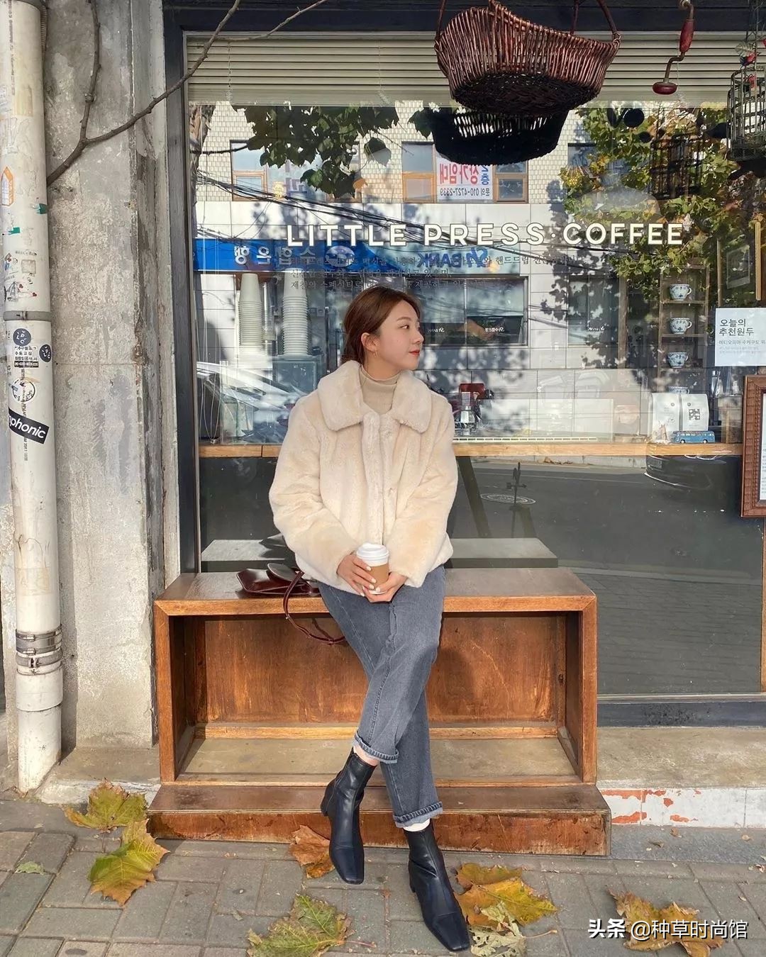 夹克直筒裤,夹克直筒裤穿搭