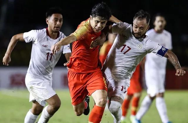 国足7比0战胜关岛艾克森进球,中国被菲律宾逼平