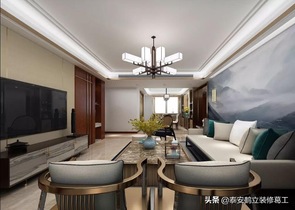 105复式楼现代轻奢装修风格,开元盛世硕园117平东户装修