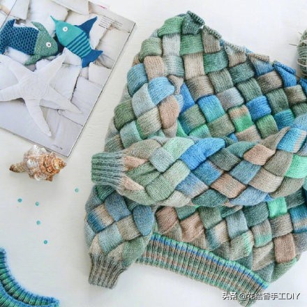 手工多彩毛线毛衣编织全部教程,彩虹线织什么花样毛衣好看