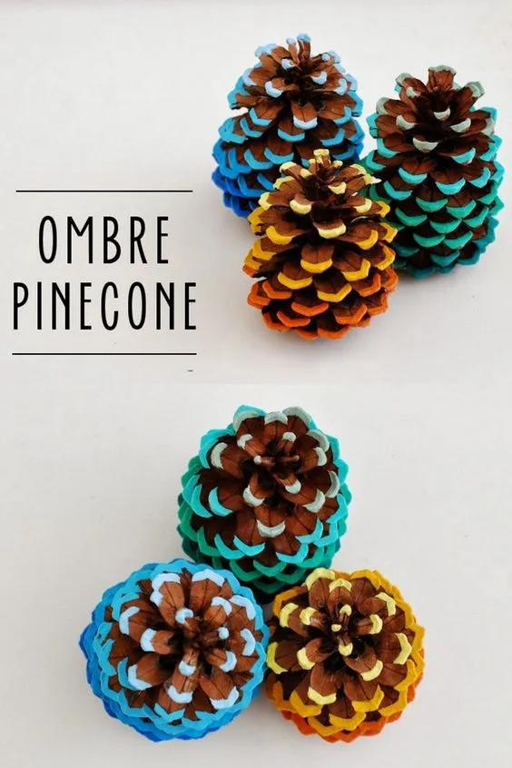 关于神奇的大自然的手工制作,100种松塔手工制作欣赏