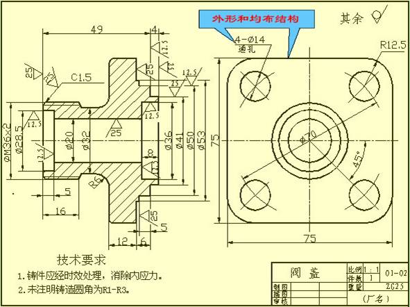 机械设计图纸的表格尺寸,机械图纸中侧边孔尺寸标注方法