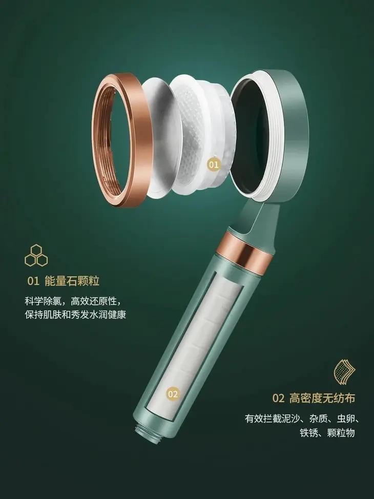 水压小增压花洒过滤,洗澡改用喷淋花洒节水