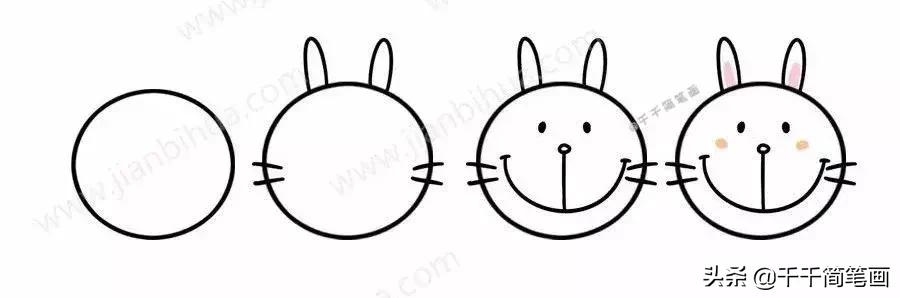 超级可爱的简笔画动物头像,呆萌小动物头像图片简笔画