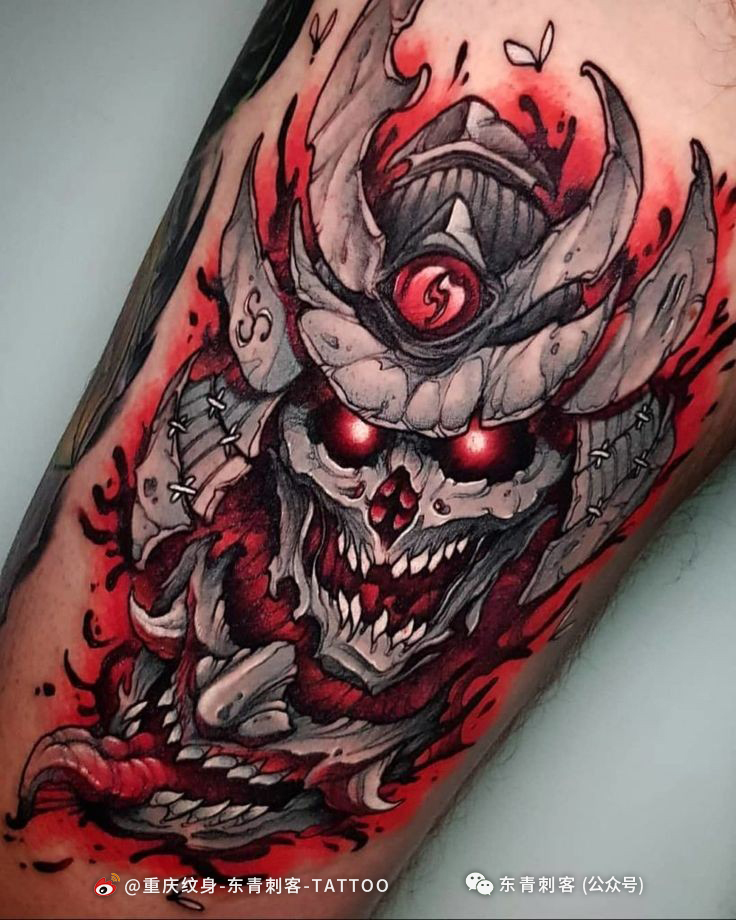 日本鬼武士纹身,纹身日本鬼武士