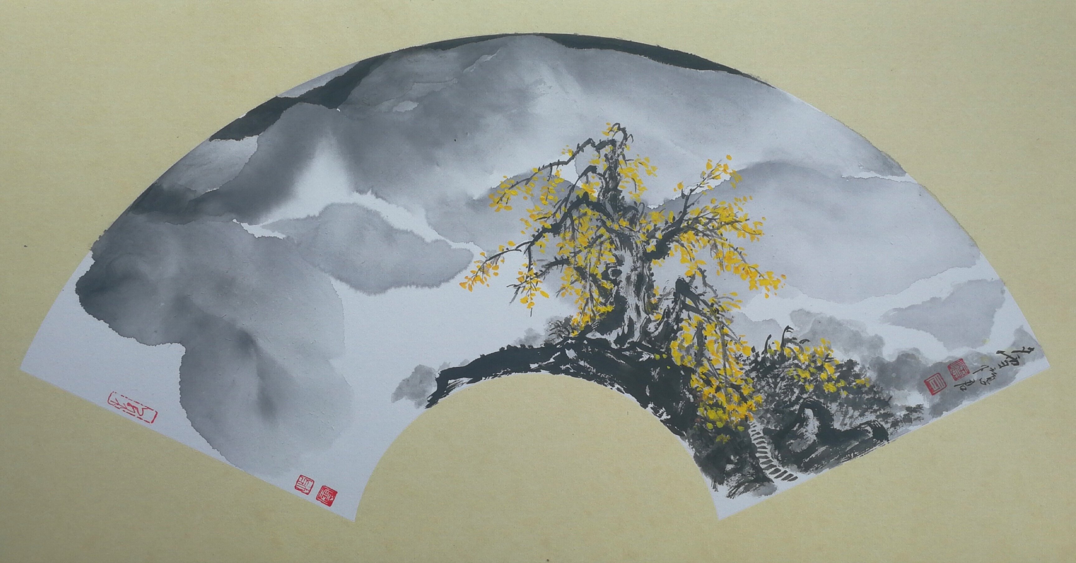 忆君银杏作品欣赏,忆君银杏画