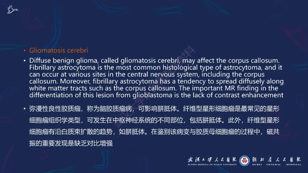 胼胝体肿瘤影像鉴别,胼胝体病变影像诊断