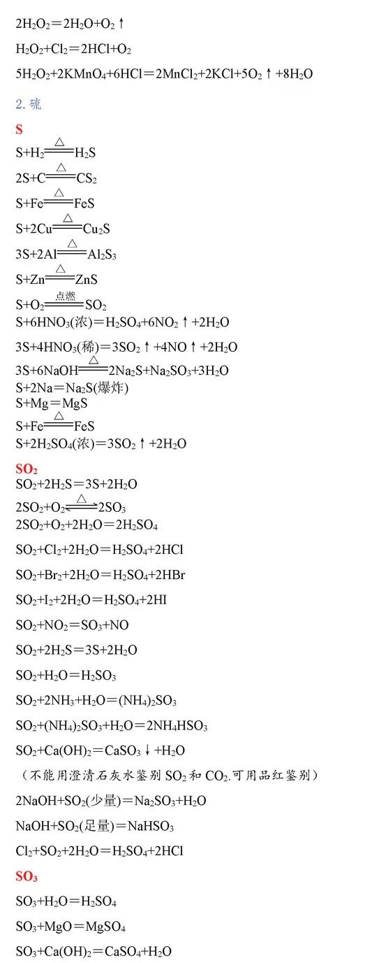高中化学全部化学方程式总结图,高中化学摩尔化学方程式解题技巧