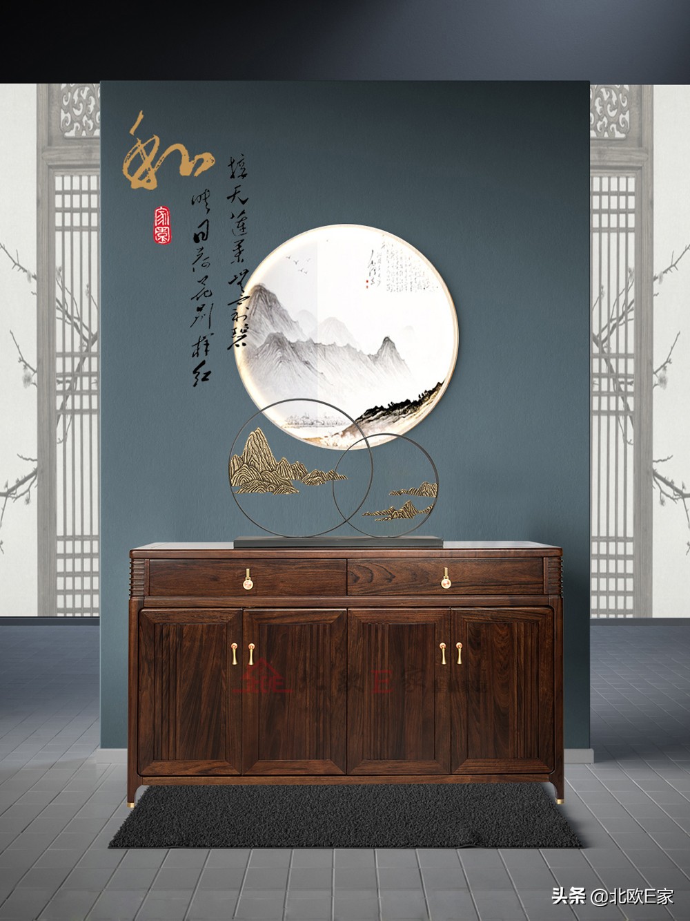 北欧轻奢榫卯结构书柜,北欧e家意式极简