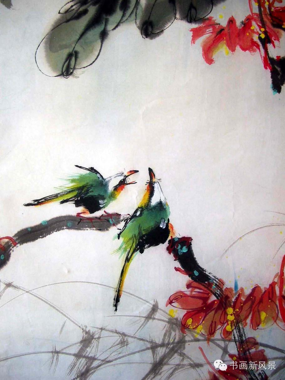 临岭南画派代表人物赵少昂笔意,赵少昂花鸟鱼虫作品