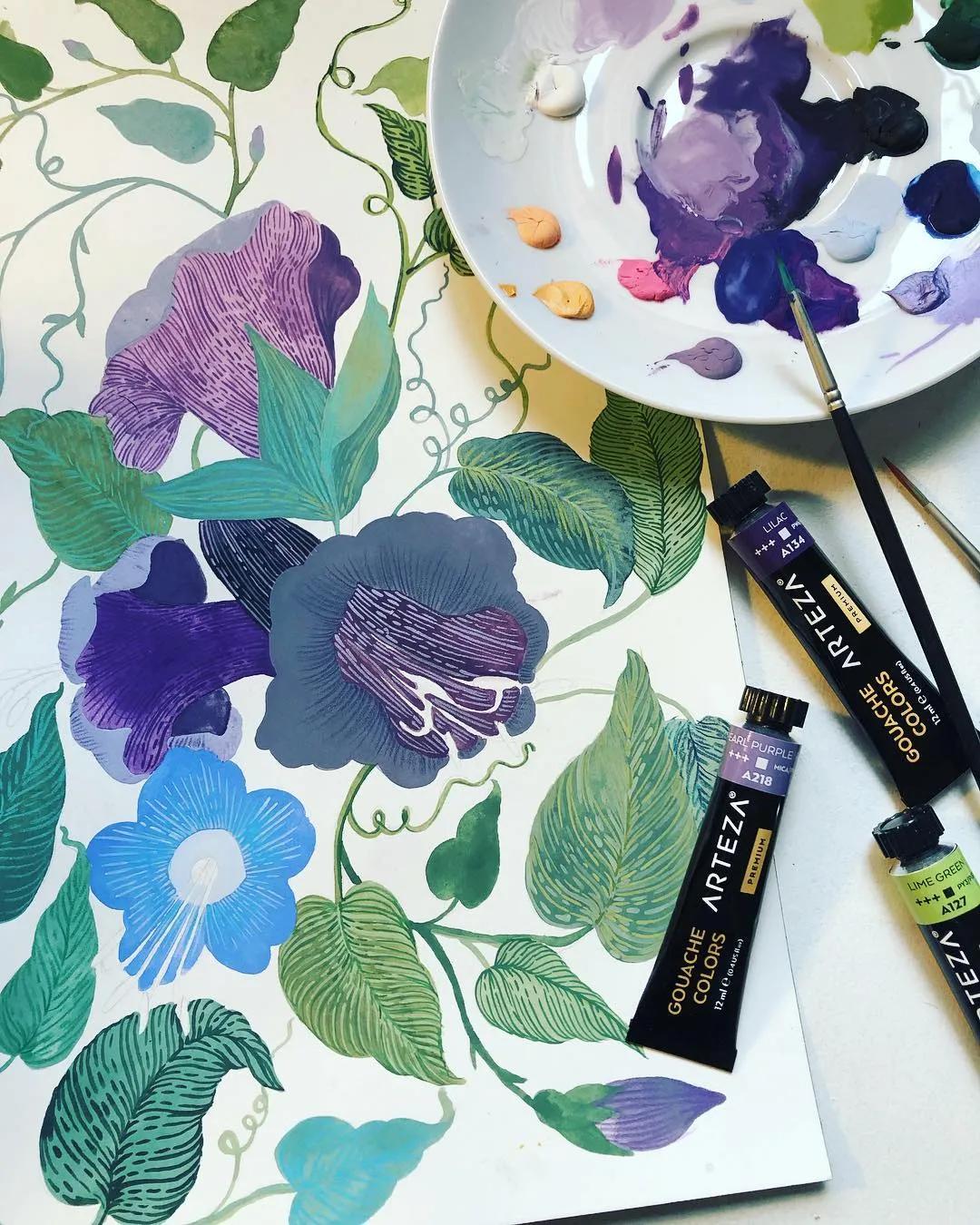 水彩渲染画建筑效果图,水彩平涂画