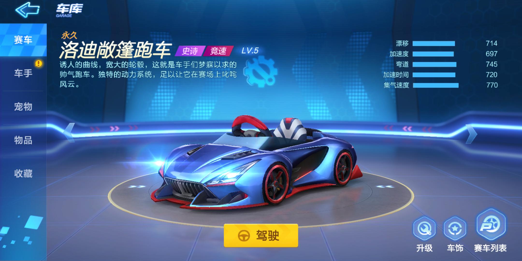 跑跑卡丁车洛迪敞篷车,跑跑卡丁车手游洛迪跑车