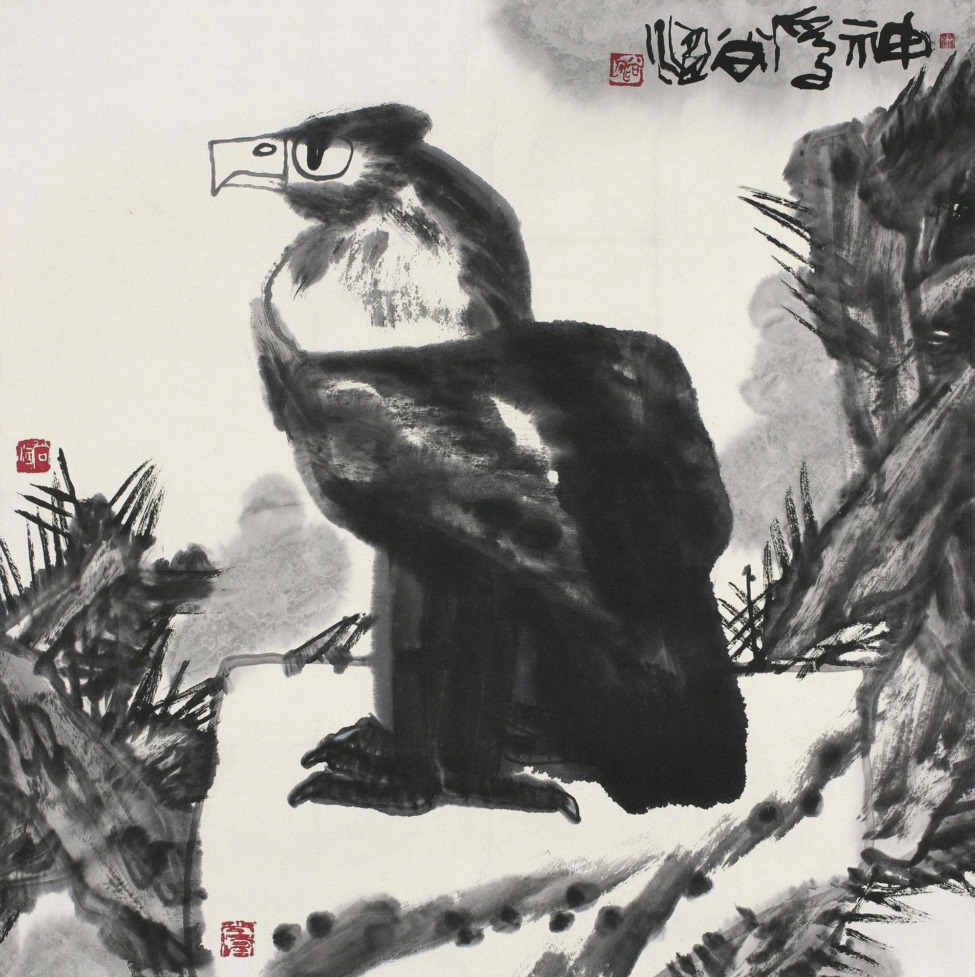 一团墨渍，几组干笔，尚涛的大写意非同凡响