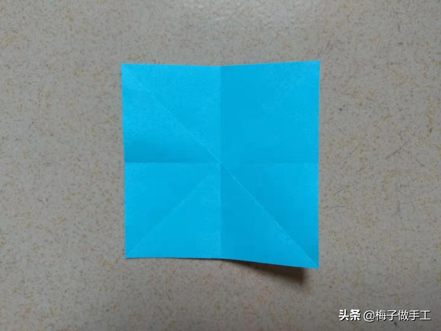 折纸花篮的折法步骤图片,3-6岁儿童最简单折纸花篮