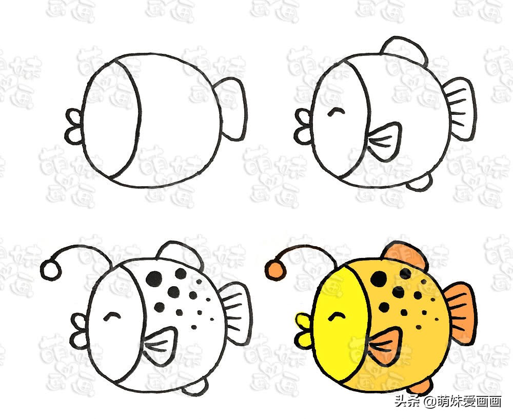 春节小朋友的简笔画怎么画好看,简笔画年年有余小孩