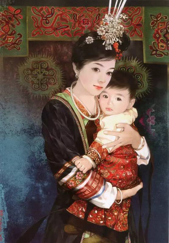 56个民族人物画,56个民族各具风韵白描人物画