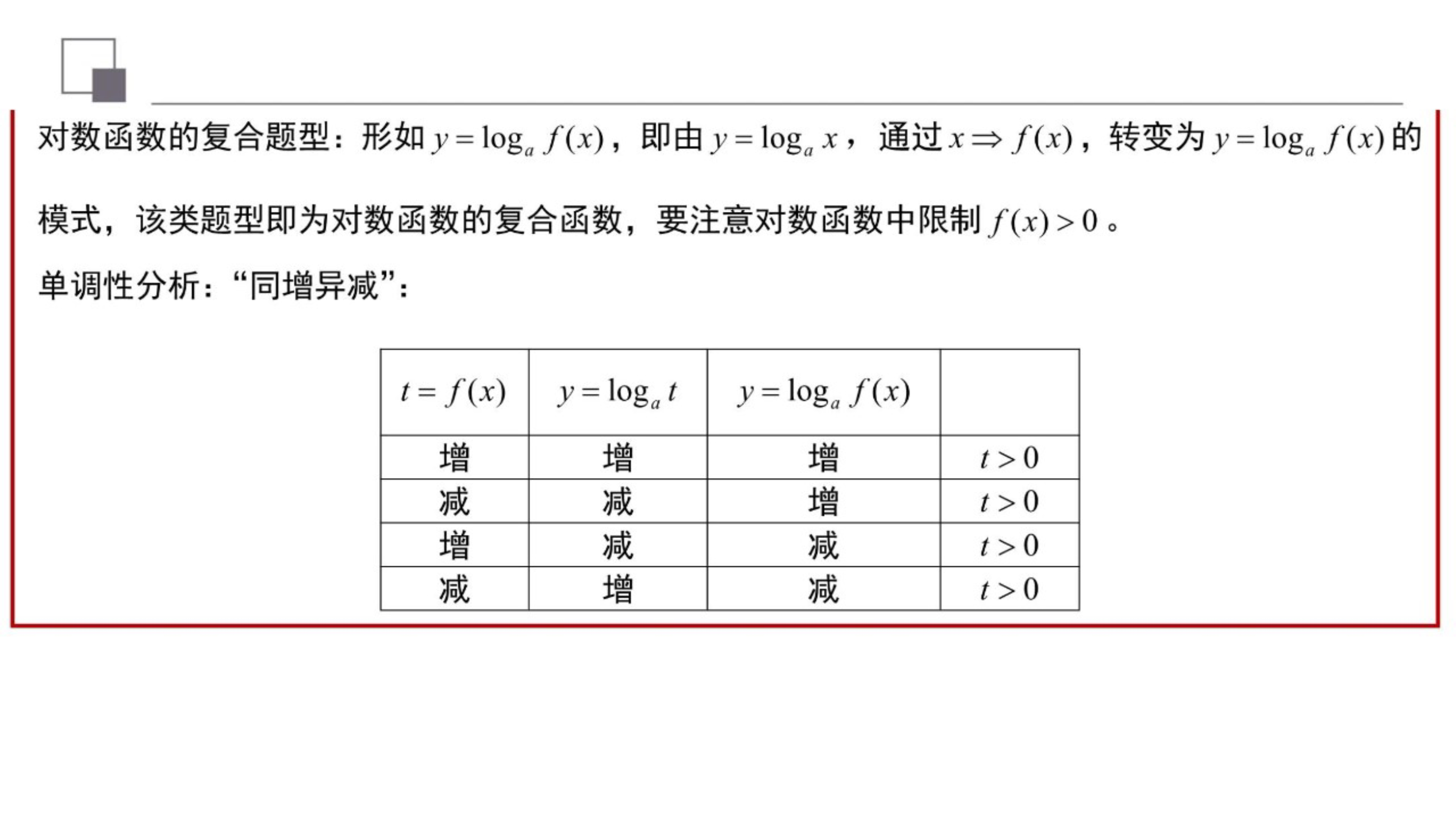 对数复合函数值域,对数函数复合函数单调性